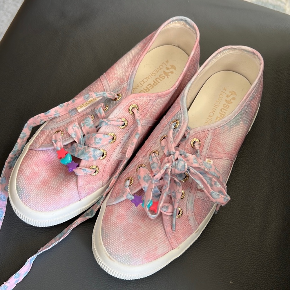 BRAND NEW SOLD OUT LOVEDHACKFANCY X SUPERGA Beaded Sneakers Size 38